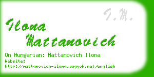 ilona mattanovich business card